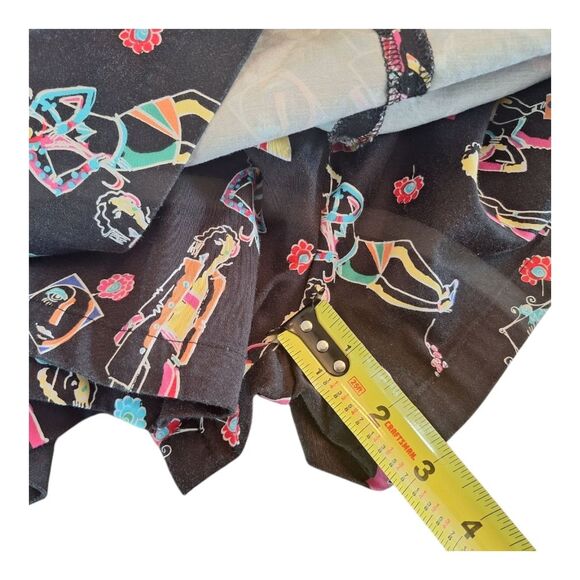 ATTYRE NY Colorful Skort 8P Black with Brite Multi Retro Fun City Ladies Print - Picture 6 of 16